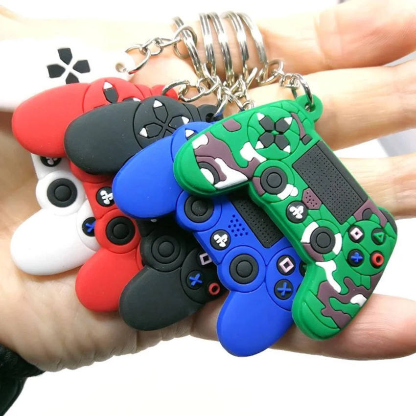 Mesin Permainan Borong Keyring PVC Keychain Soft Silicone Rubber Gamepad Keychain