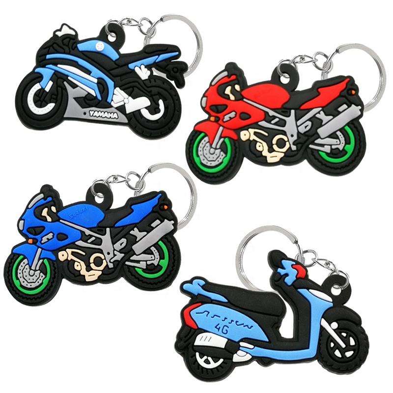 Doll Loket Kartun Animasi Logo Custom Hadiah Motosikal Double-Sided PVC Keychain