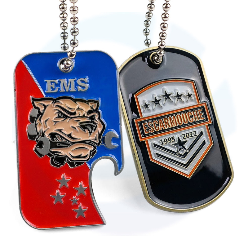 Logo kosong atau adat yang diukir Nama Nama Alloy Stainless Steel Metal Dog Id Tag Enamel Anjing Tag Kalung untuk Manusia