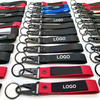 Logo Custom Borong Promosi Keychains Carabiners Polyester Key Chains Peribadi Keychain Peribadi Lanyard Keychain