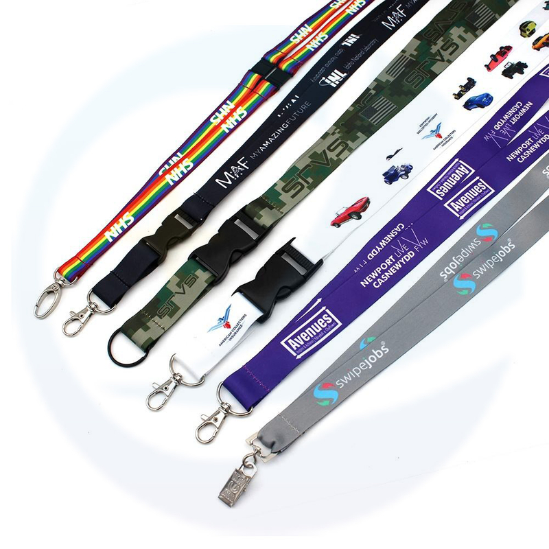 Lanyard sublimasi poliester dengan logo adat