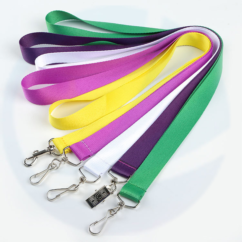 Pengeluar promosi berwarna poliester putih borong lanyard lanyard lanyard kosong kosong