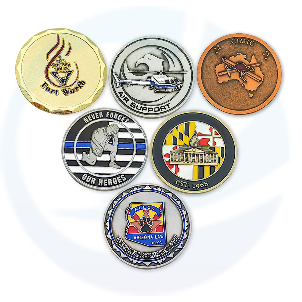 Logo Custom Peribadi 3D Zink Alloy Brass Engraving Souvenir Enamel Coin Coin Challenge Coins