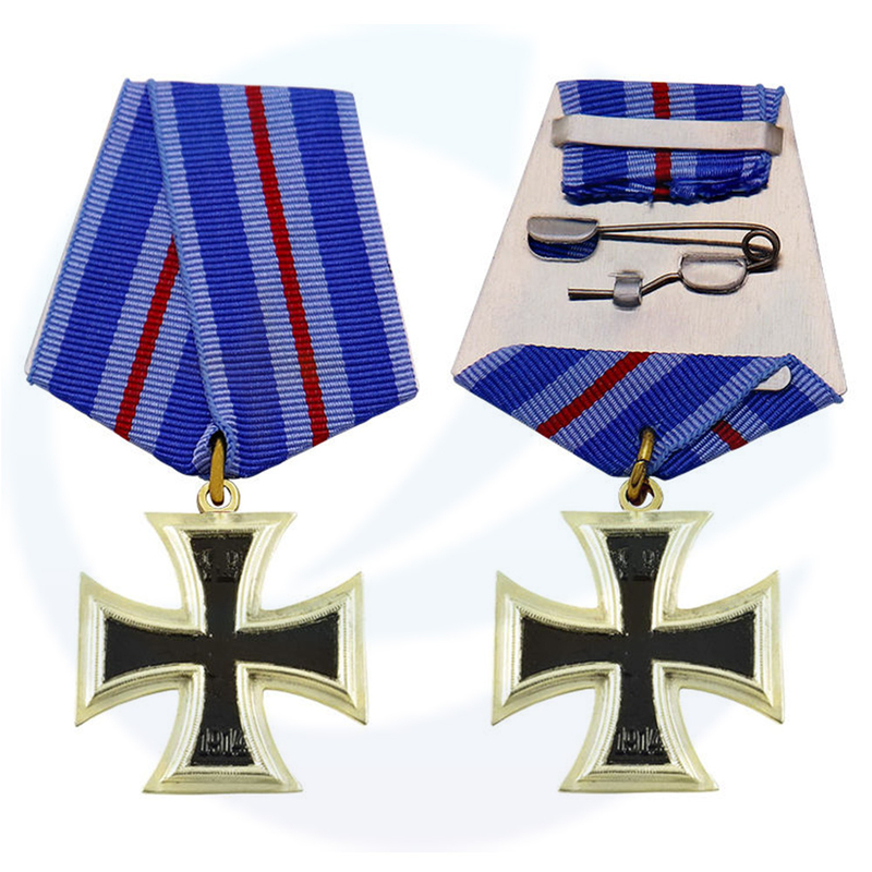 Lencana Custom Iron Cross Medal Plated Coin Gold 1939 Iron Jerman Promosi Saiz Kustom Airt Selamat Datang & Beg Opp Warna Koleksi