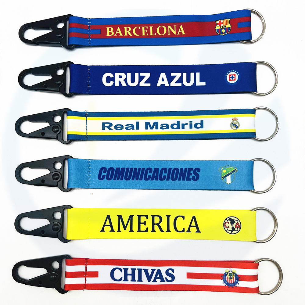 Polyester Borong Cetak logo Sublimation WRIST Keychain Lanyard Custom Custom