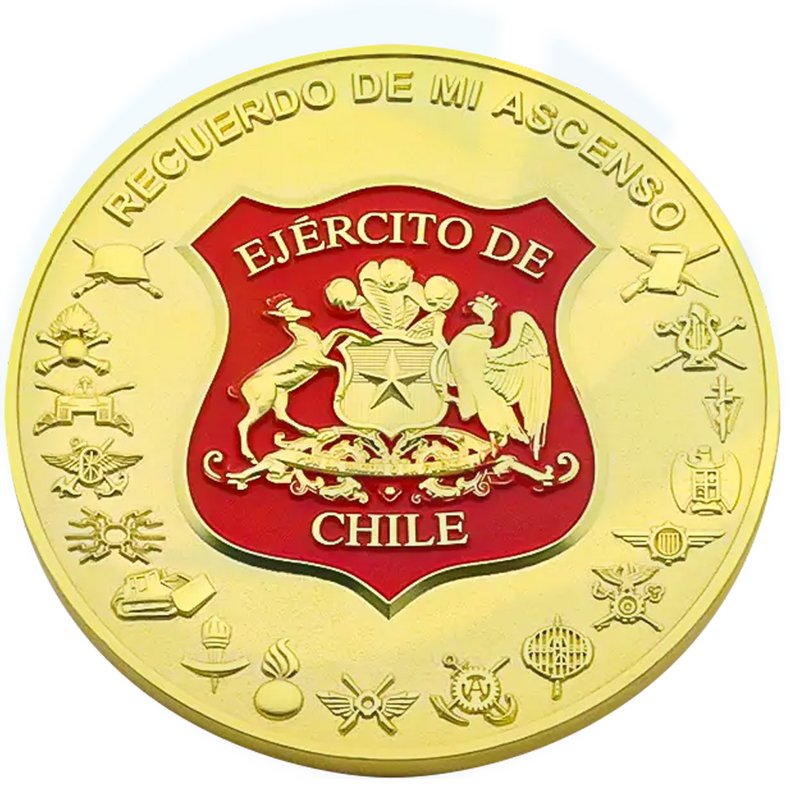 Kilang borong pukal murah Custom 3D Chile Black Chile Chile Chile Airforce Challenge Coins