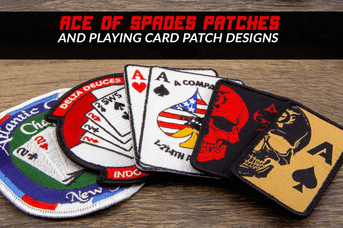 Ace of Spades patch dan reka bentuk patch kad bermain