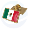 Borong moq moq logam nasional bendera bendera mexico lencana lencana pukulan pin epoksi custom pin enamel mexico
