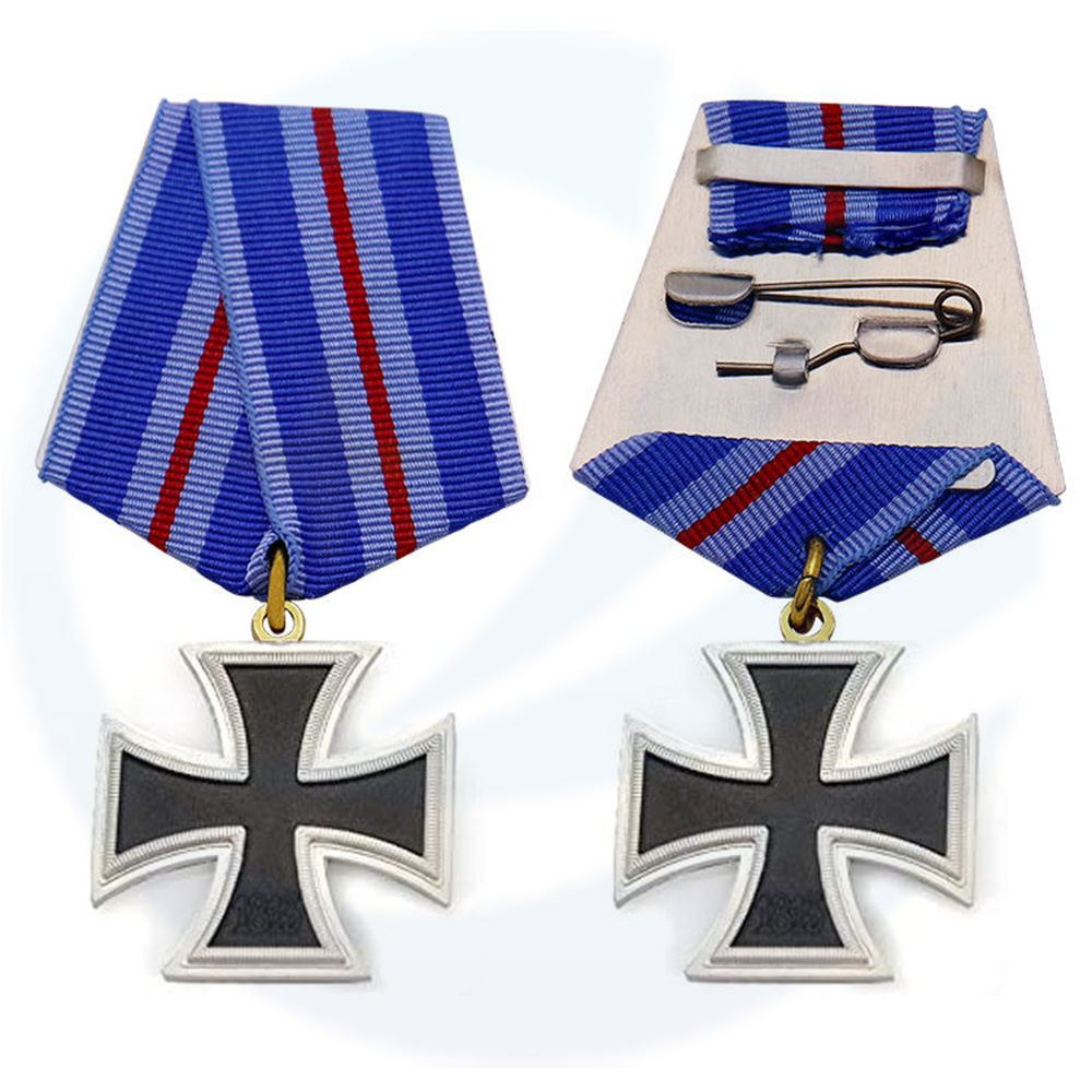 Lencana Custom Iron Cross Medal Plated Coin Gold 1939 Iron Jerman Promosi Saiz Kustom Airt Selamat Datang & Beg Opp Warna Koleksi