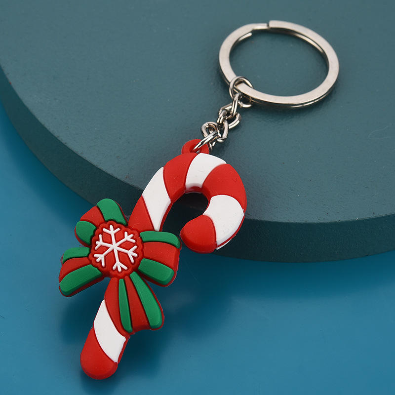 Keychain Kartun Krismas Custom Santa PVC Keychain Promosi Loket Hadiah Krismas