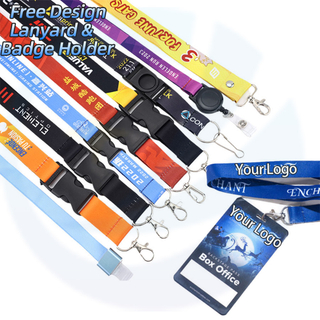 Pengilang Logo Promosi Kustom dengan lanyard Polyester Percetakan Leher Sublimation untuk Lencana Kad ID