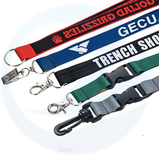 Lanyard tersuai dengan pemegang kunci snap yang boleh ditanggalkan pemegang poliester tenunan poliester