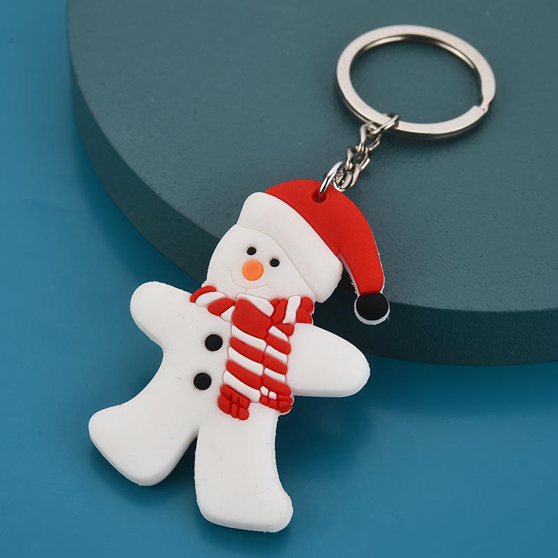 Keychain Kartun Krismas Custom Santa PVC Keychain Promosi Loket Hadiah Krismas