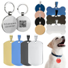 Laser Custom Engraving Logo Pet Tag Metal Blank Sublimation Dog Id Tags Steelless Steel Silver Key Tag dengan keychain