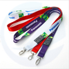 Kad Id Pink Lanyards Card Telefon Cetak Rantai Kunci Polyester Lanyard dengan Lanyard Klip dengan Logo Custom