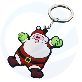 Keychain Kartun Krismas Custom Santa PVC Keychain Promosi Loket Hadiah Krismas