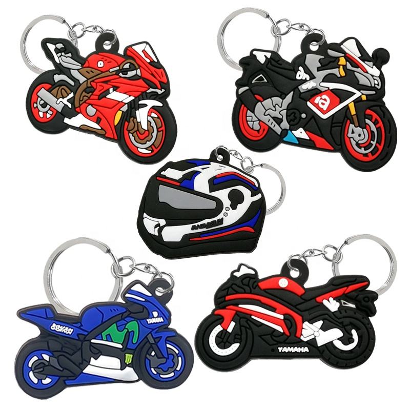 Doll Loket Kartun Animasi Logo Custom Hadiah Motosikal Double-Sided PVC Keychain