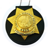 BSCI Certified Factory Logo Logo Logo Lapel Pin 3D Tentera Darat Polis Pegawai Detektif Sheriff Security Cover Honor US Button Shield Badge