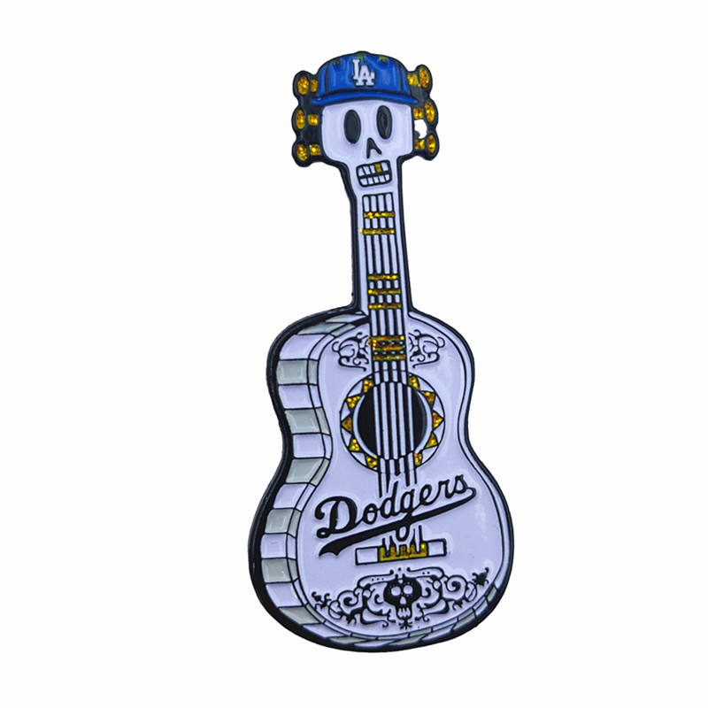 Pengilang Custom Peribadi Peribadi Soft Music Acoustic Electric Guitar Lapel Pin