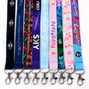 Lanyard lanyard lanyard dicetak promosi yang disesuaikan Percetakan logo Custom Sublimation poliester anime lanyard dengan logo adat