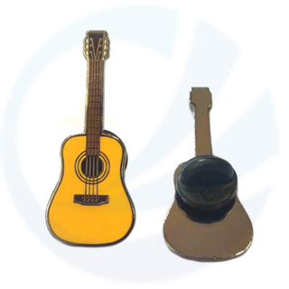 Pengilang Custom Peribadi Peribadi Soft Music Acoustic Electric Guitar Lapel Pin