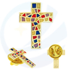 Jesus Cross Brooch Kepercayaan Kustom Lapel Lencana Kristian Agama Agama Agama Pin Kartun Logam Logam Lembut Pin Soft For Friend