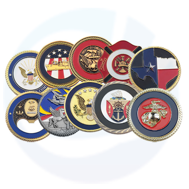 Murah Kualiti Murah Chile Chile Military Firefighter Zinc Alloy Brass 3D Challenge Coins Paparan Pemegang Pengilang