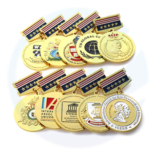 Harga Kilang Kilang Ulang Tahun Lencana Custom Souvenir Medallas de Metal 3D Honor Awards Medali dengan reben