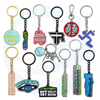 Sampel Percuma Lembut Enamel Kunci Kekunci Kekunci Surat Kekunci Zink Logam Kekunci Metal Keyring Keychain Anime Kartun Perak 3D
