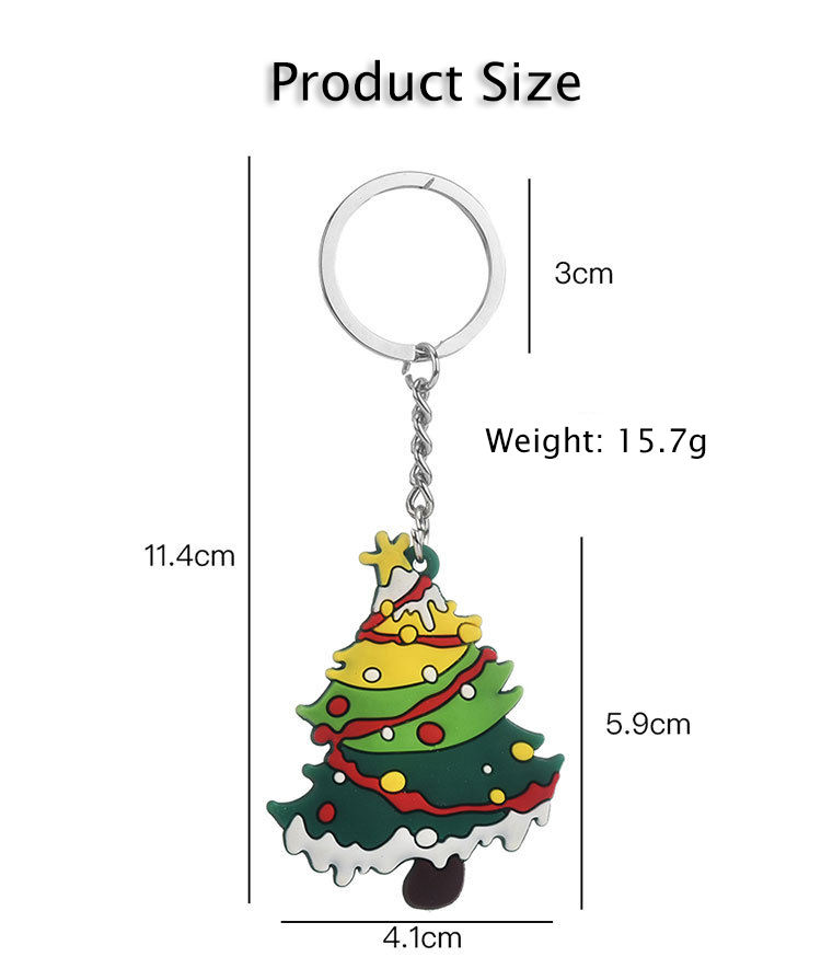 Keychain Kartun Krismas Custom Santa PVC Keychain Promosi Loket Hadiah Krismas