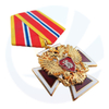 Pembekal Kilang Dua Nada Riben Drape Enamel Honor Medals