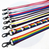 Borong oem kosong sublimasi poliester nilon biasa logo adat peribadi yang dicetak LGBTQ Rainbow Lanyard