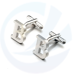 Aksesori Perhiasan Kustom Mewah 26 Surat Inital Bahasa Inggeris Surga Stainless Steel Cufflinks