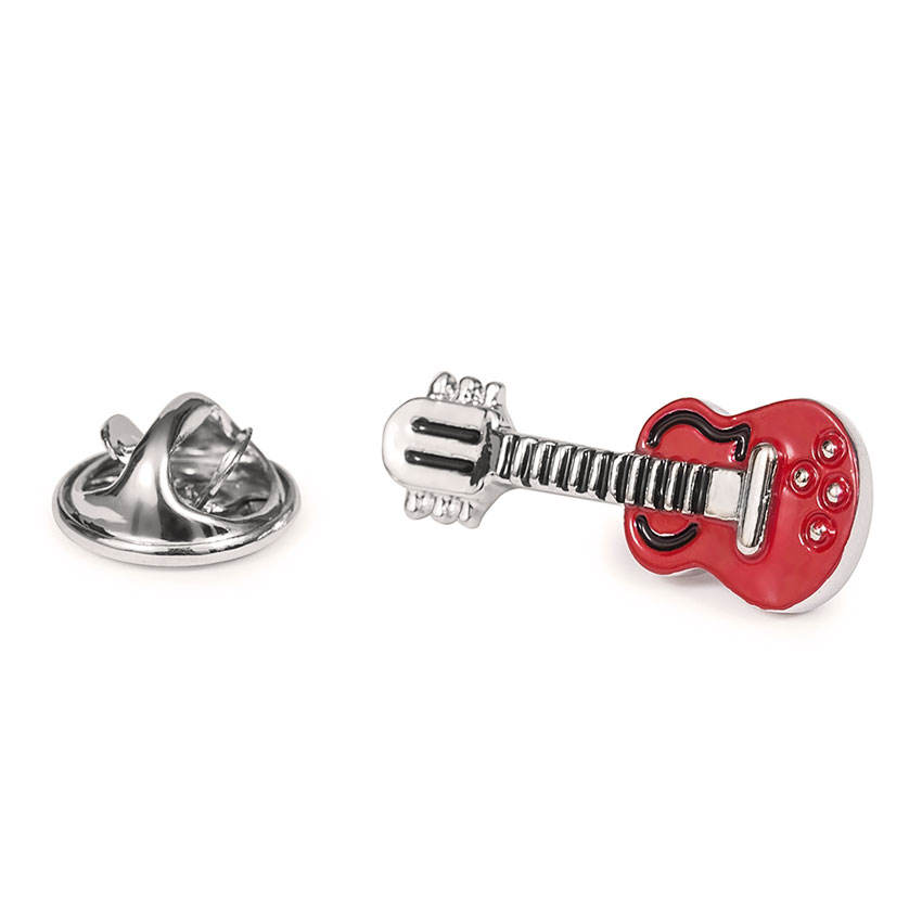 Pengilang Custom Peribadi Peribadi Soft Music Acoustic Electric Guitar Lapel Pin