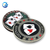 Reka Bentuk Custom Soft Enamel Double Sides 3d Round Collectible Poker Coin, Factory Game Game Token Coin