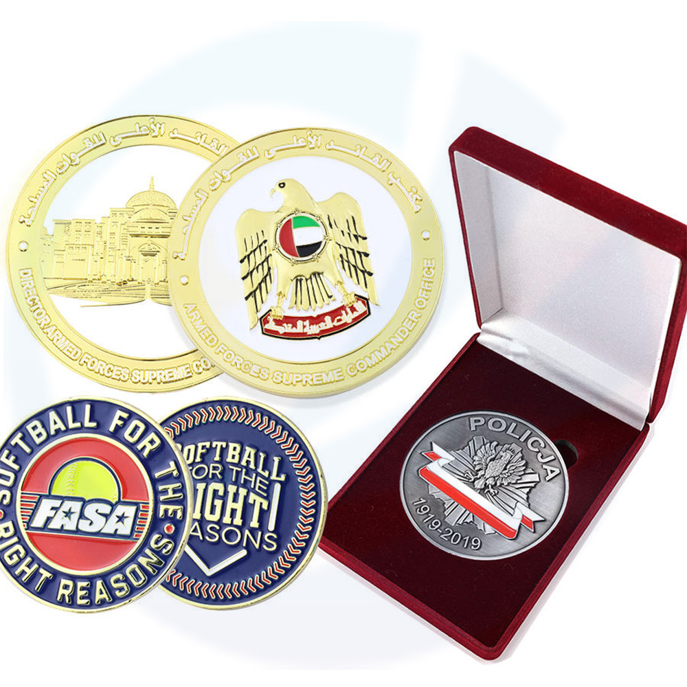 Pengilang Custom 3D Challenge Coin Custom Metal Engravable Enamel Enamel Combinir Coin