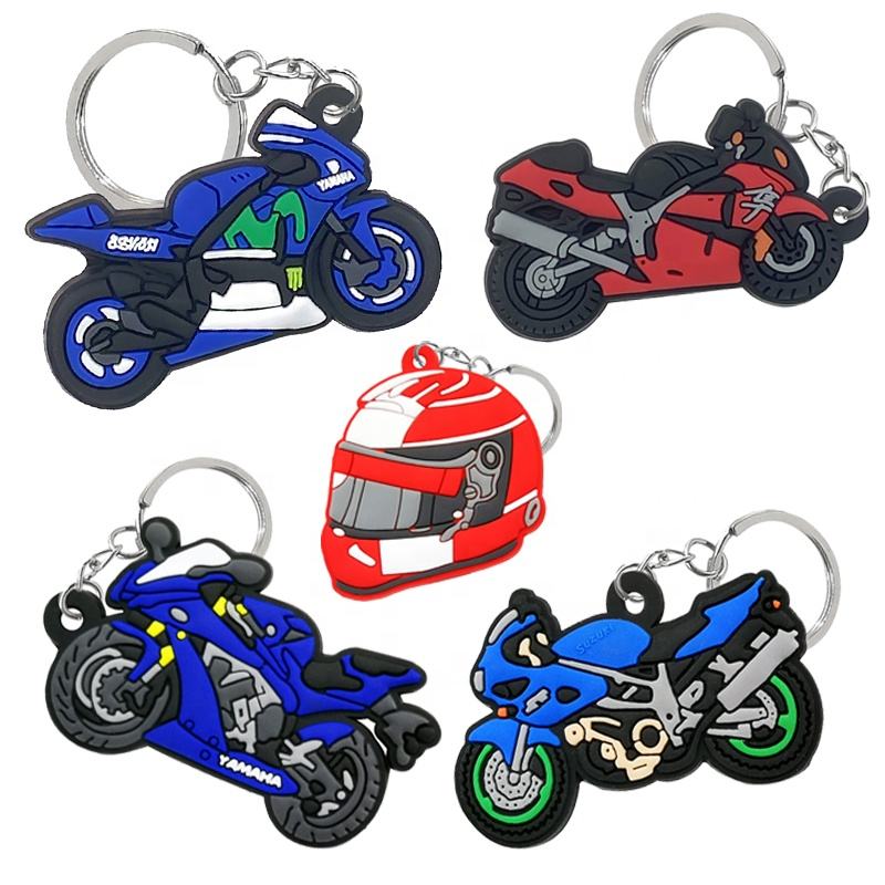 Doll Loket Kartun Animasi Logo Custom Hadiah Motosikal Double-Sided PVC Keychain