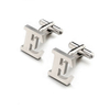 Aksesori Perhiasan Kustom Mewah 26 Surat Inital Bahasa Inggeris Surga Stainless Steel Cufflinks