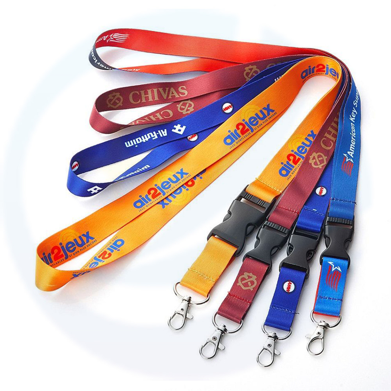 Tiada pesanan minimum lanyard bercetak tersuai, lanyard termurah dengan pemegang id & kad, sepenuhnya menyesuaikan lanyard kunci anda sendiri