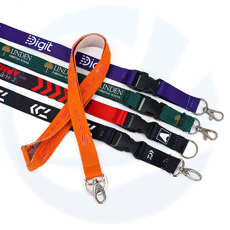 Tali leher bercetak tersuai lanyard sling id lencana lanyard dan kad nama pvc lanyard poliester keychain