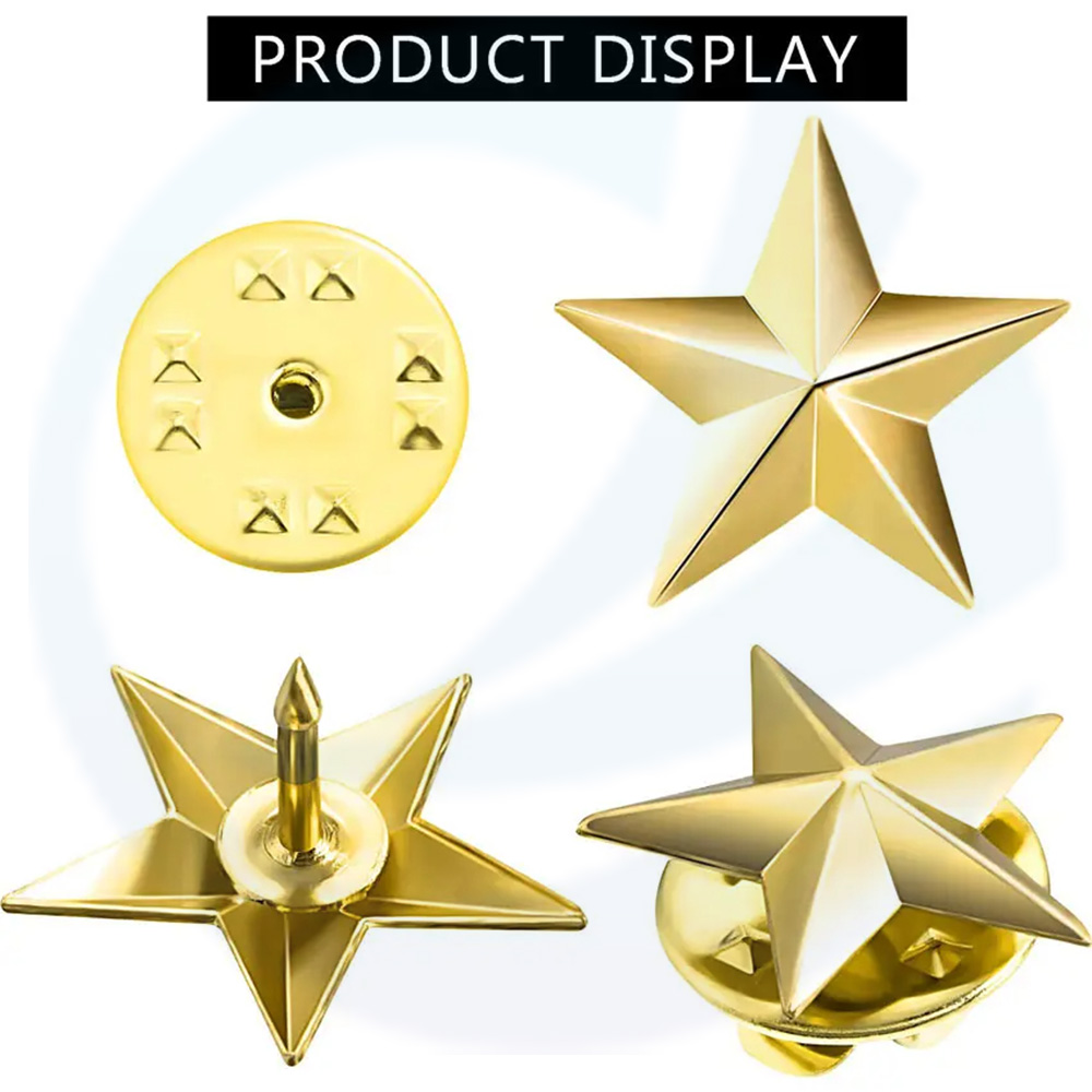 Hari Kemerdekaan Perayaan Hari Buruh Metal Star Badge Lapel Pin