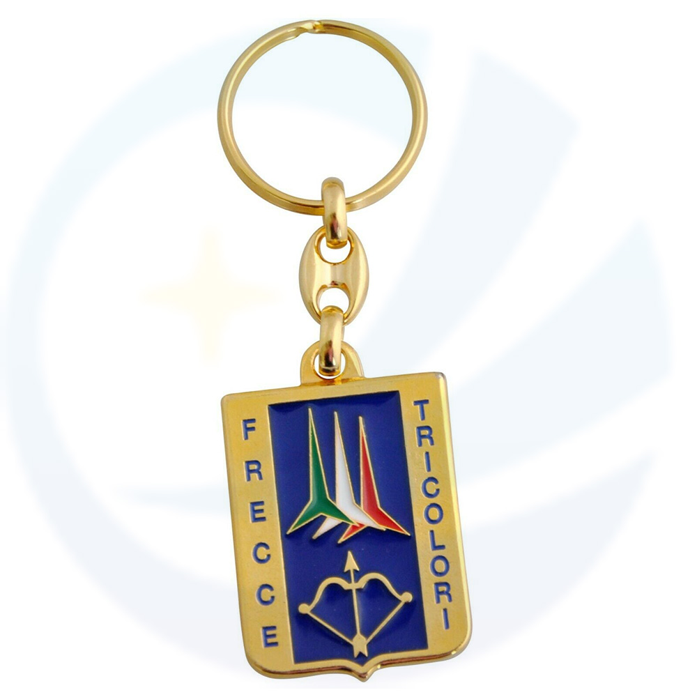 Gaya ketenteraan Itali yang disesuaikan tricolor bendera udara Angkatan Udara logam enamel keychain