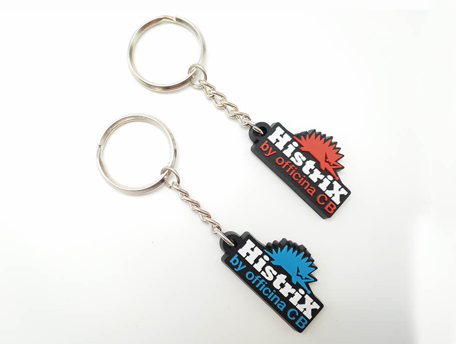 Suntikan suntikan borong Promosi Keychain Logo Custom Soft PVC Jenama Silicone Keyring Getah Keychains termurah