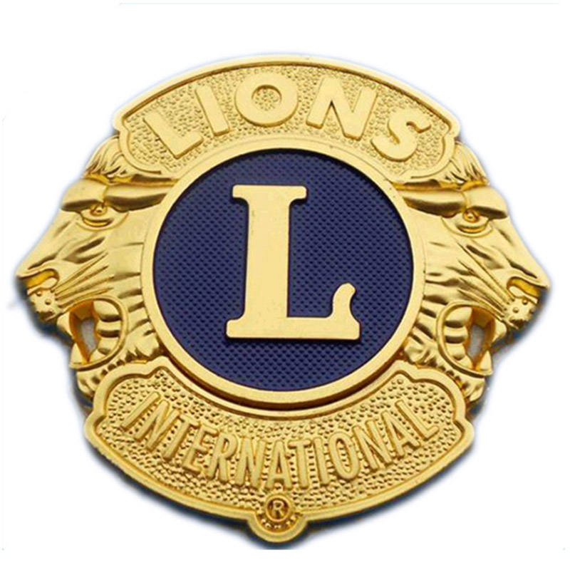 Borong Borong Borong Berkualiti Tinggi Lapel Enamel Pin Lencana Lions Custom Clubs Pin Antarabangsa