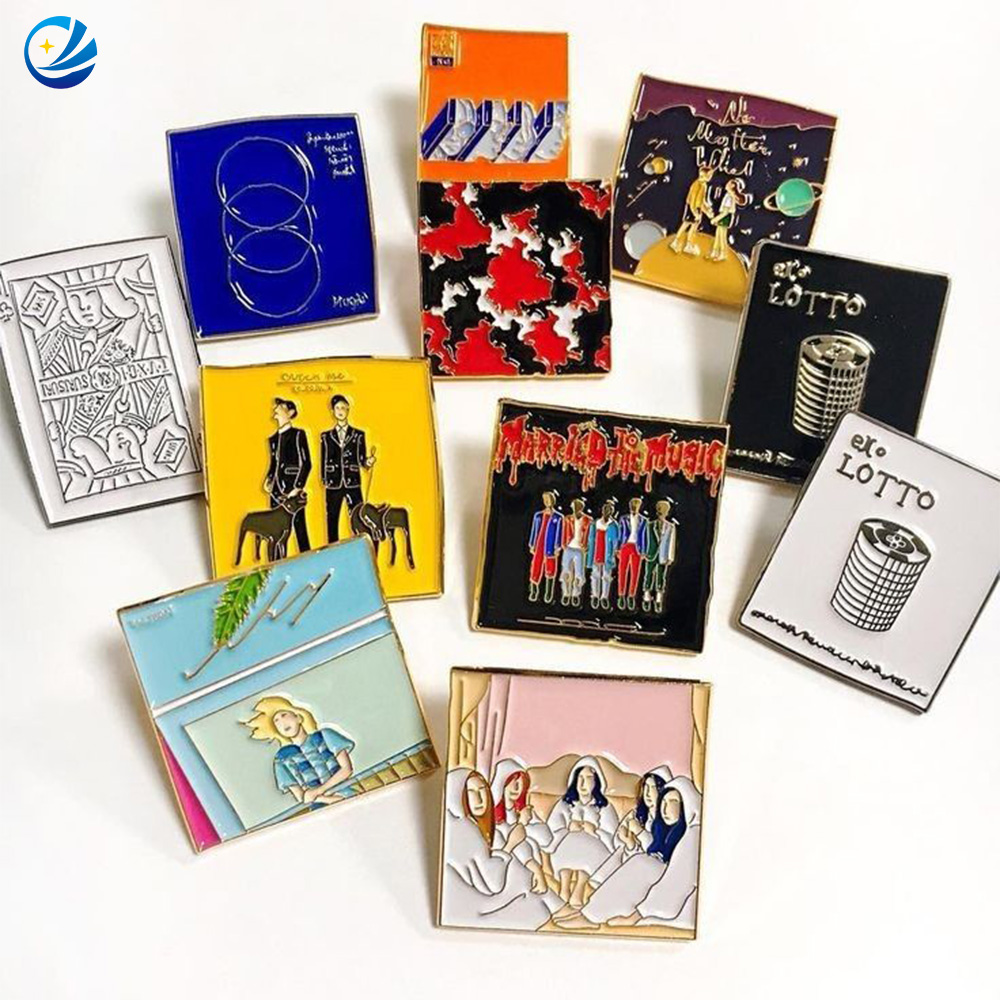 Souvenir Hot Sale Gold Plating Metal Lapel Pins Korea Idol Kpop Glitter Screen Printing Hard Badge Hard Custom Enamel Lapel Pin