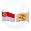 Hot Sale Borong Custom Metal Sublimation Blank Flags Lapel Pins Badge Hard Soft Enamel Brooch Country Flag Pin
