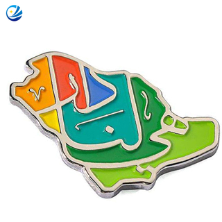 Hari Kebangsaan Saudi Arabia Souvenir UAE Dubai Expo Badge Produk Saudi Lapel Enamel Pin Pin Arab