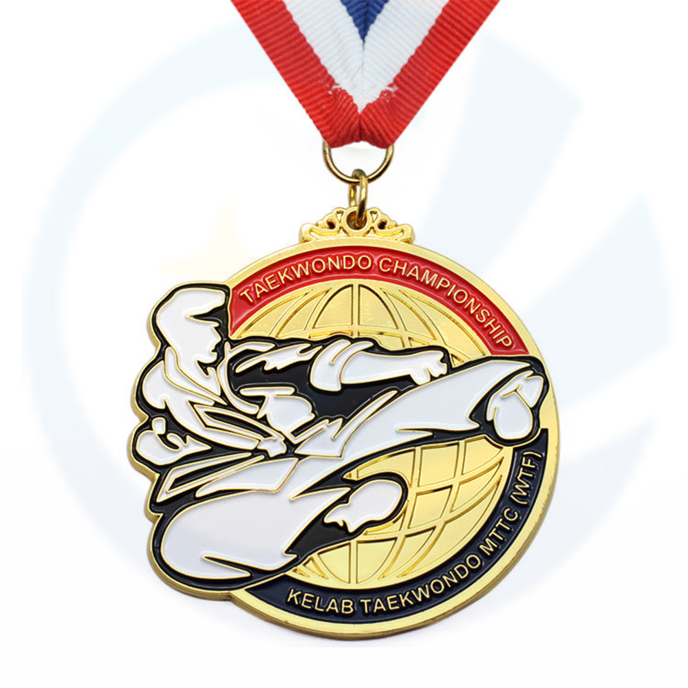 Pengeluar adat 3d emas perak gangsa zink aloi logam medalla medal pingat jiu jitsu judo kung fu karate taekwondo medal