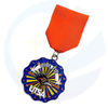 Texas Reka bentuk peribadi Fiesta Medallion Necklace Medallas Riben pendek Karnival Metal Anugerah Orden Medal of Honor Texas