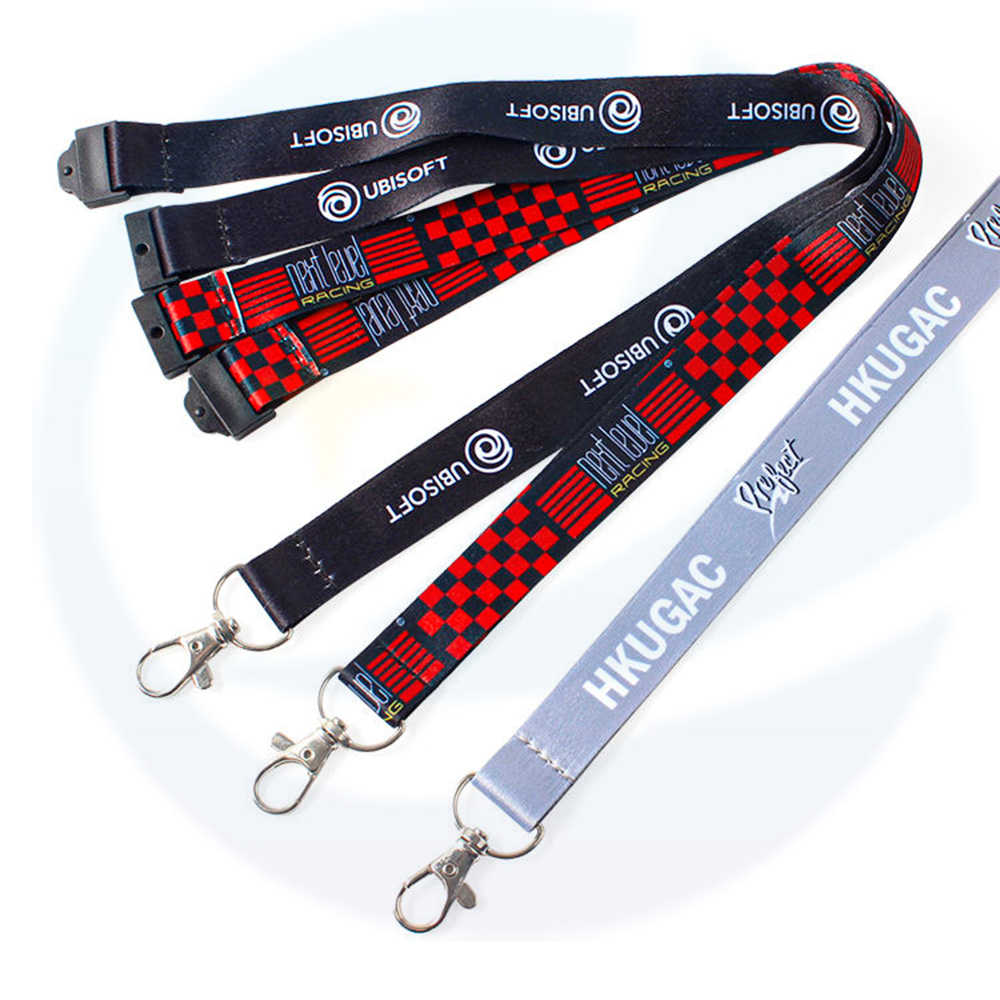 Penghantaran Kos Penghantaran Rendah Pengilang Bercetak Keychain Tali Lanyard Polyester Custom With Logo Custom